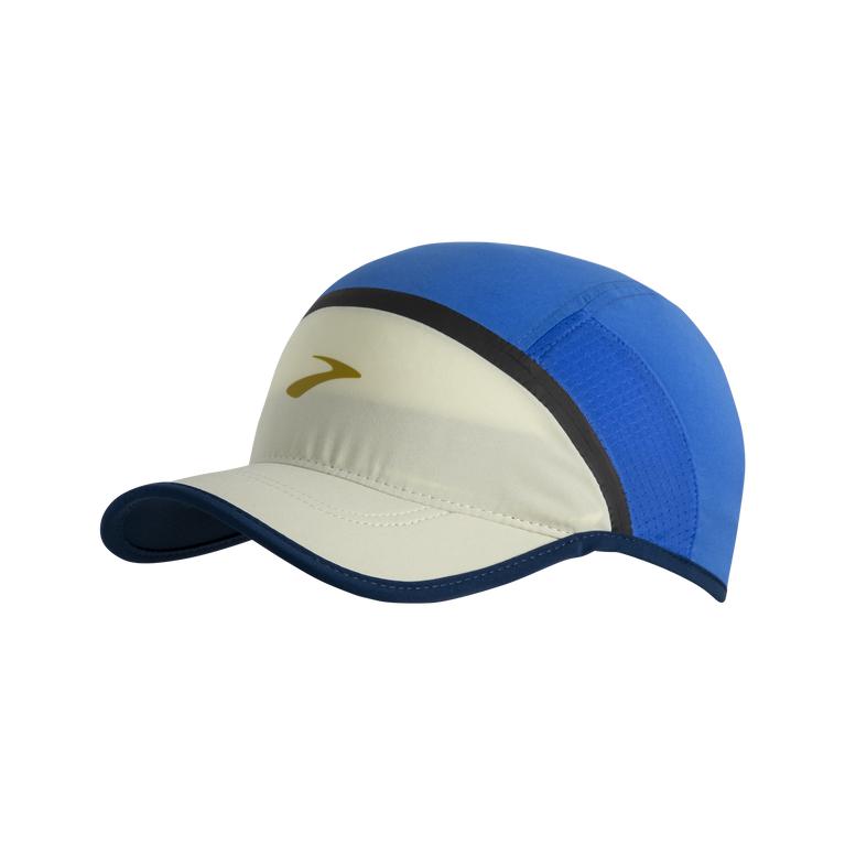 Brooks Womens Base Sun Running Hat - Bluetiful/Honeydew FloralWhite/Indigo Rush (801326-HMU)